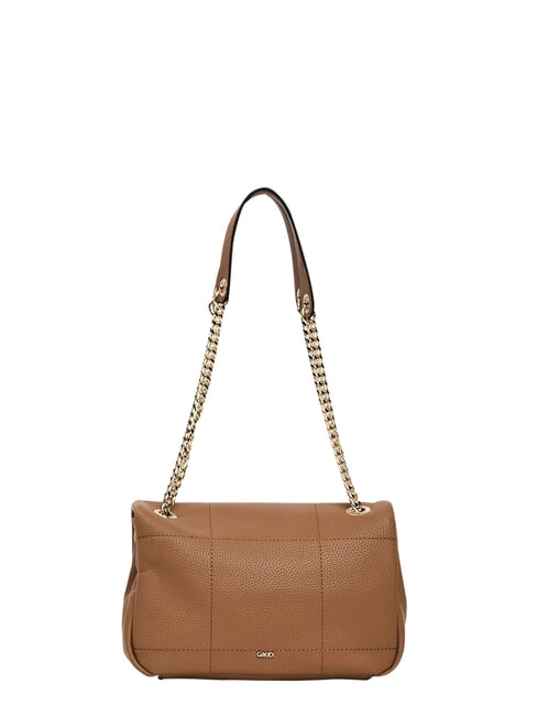 ESMERALDA Borsa grande a spalla manici catena caramel - Borse Donna