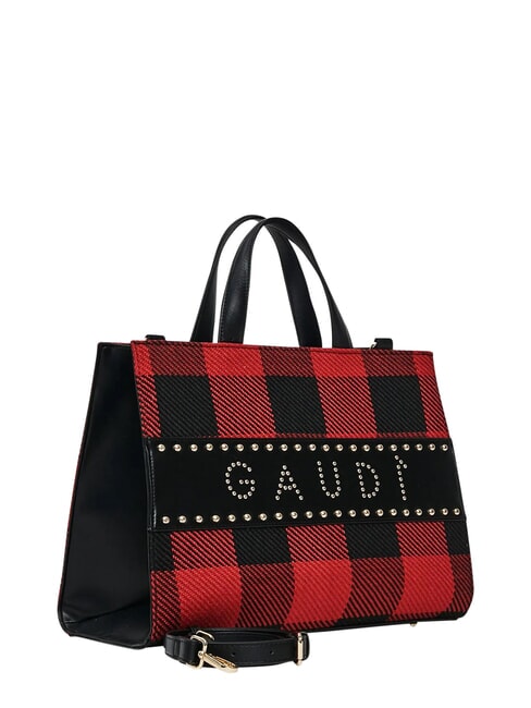 EDA Borsa a mano tartan con tracolla ROSSO - Borse Donna