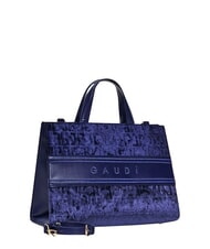 GAUD&Igrave; ADA VELUR L Borsa a mano con inserti in velluto blue - Borse Donna - 3