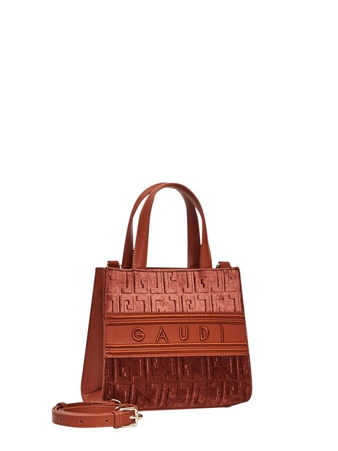 ADA VELUR S Borsa piccola con inserti in velluto arancio - Borse Donna