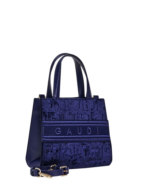 ADA VELUR S Borsa piccola con inserti in velluto blue - Borse Donna