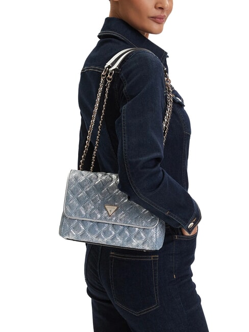 GIULLY 2 DENIM Borsa a spalla / a tracolla metallic denim - Borse Donna
