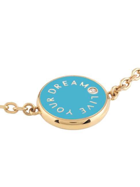DREAMING Bracciale in acciaio ylw gold/aquamarine - Bracciali Donna