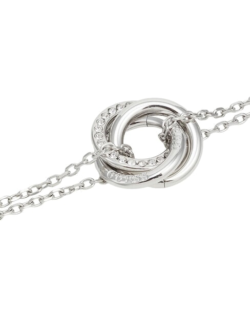 PERFECT Bracciale con charm cerchi intrecciati SILVER - Bracciali Donna