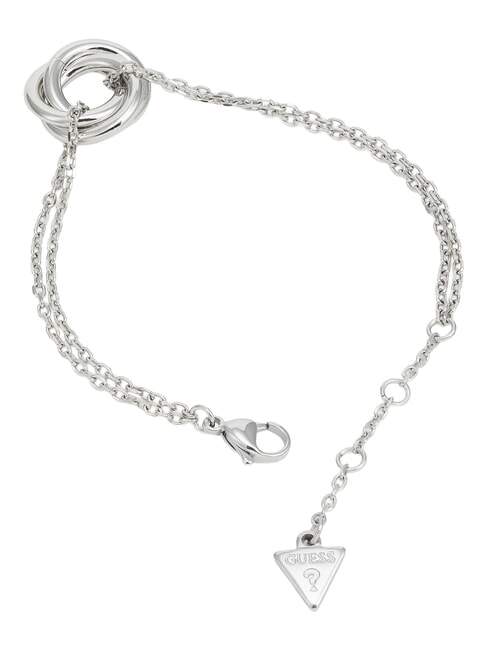 PERFECT Bracciale con charm cerchi intrecciati SILVER - Bracciali Donna