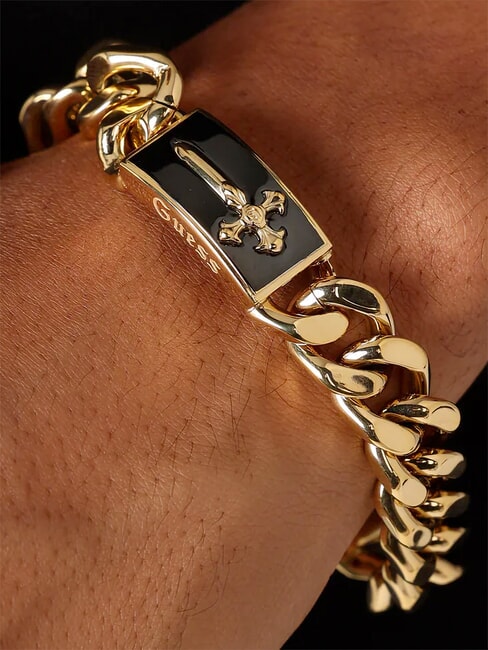 SOUTH ALAMEDA Bracciale a cerchio yellow gold/black - Bracciali Donna