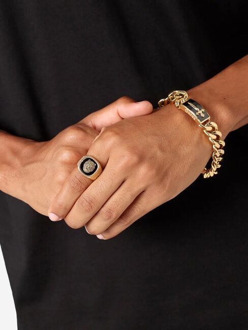 SOUTH ALAMEDA Bracciale a cerchio yellow gold/black - Bracciali Donna