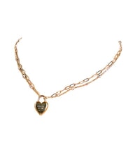 GUESS ALL YOU NEED IS LOVE Collana con charm a forma di cuore yellow gold - Collane - 4