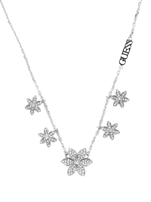 WHITE LOTUS Collana motivo multi loto SILVER - Collane