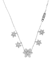 GUESS WHITE LOTUS Collana motivo multi loto SILVER - Collane - 2