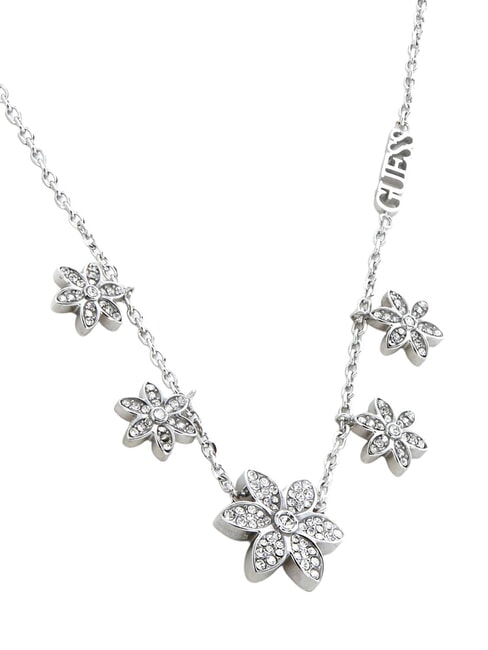 WHITE LOTUS Collana motivo multi loto SILVER - Collane
