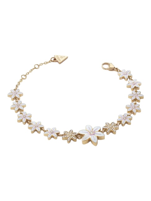 WHITE LOTUS Bracciale, multi charm motivo loto oro - Bracciali Donna