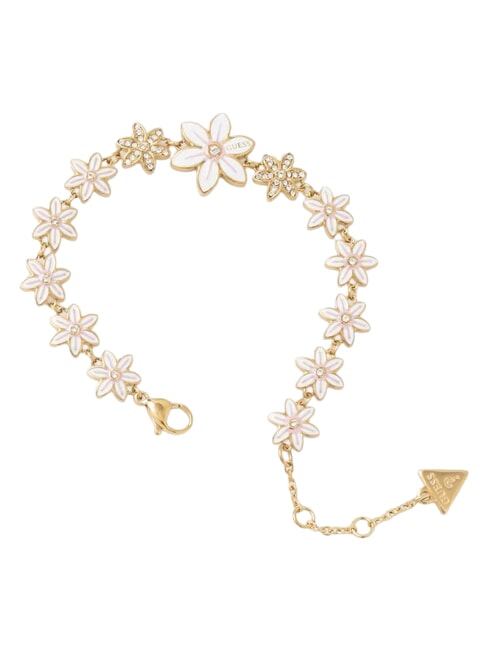 WHITE LOTUS Bracciale, multi charm motivo loto oro - Bracciali Donna