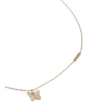 GUESS CHRYSALIS Collana, charm con cristalli, motivo farfalla yellow gold - Collane - 2