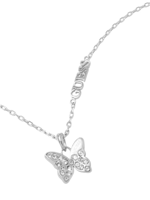 CHRYSALIS Collana, charm con cristalli, motivo farfalla SILVER - Collane