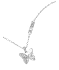 GUESS CHRYSALIS Collana, charm con cristalli, motivo farfalla SILVER - Collane - 2