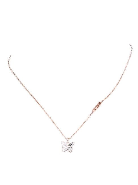 CHRYSALIS Collana, charm con cristalli, motivo farfalla SILVER - Collane