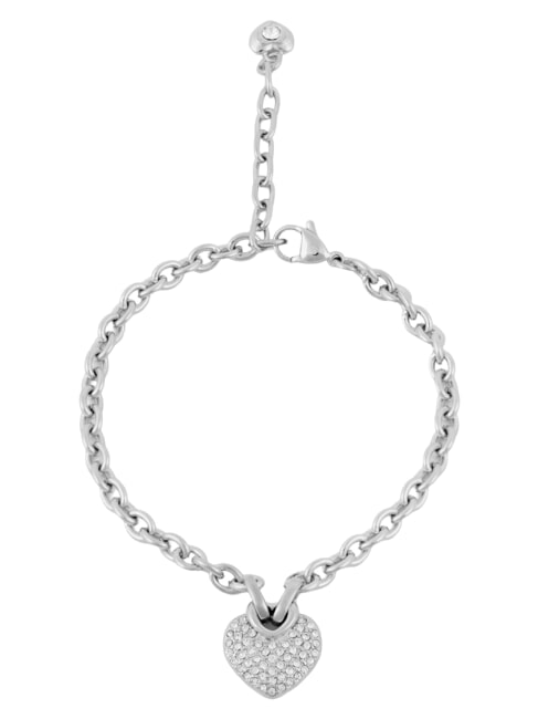 CRAZY IN LOVE Bracciale, charm a forma di cuore SILVER - Bracciali Donna