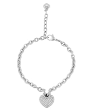 GUESS CRAZY IN LOVE Bracciale, charm a forma di cuore SILVER - Bracciali Donna - 4