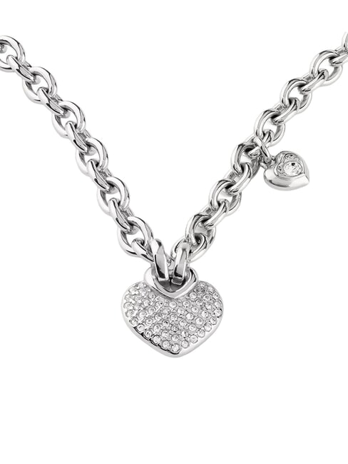 CRAZY IN LOVE Collana, charm tema cuore SILVER - Collane