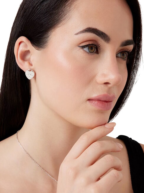 AMORE Orecchini, charm a cuore SILVER - Orecchini