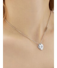 GUESS AMORE Collana, charm a cuore con zirconia cubica SILVER - Collane - 2
