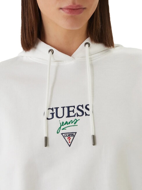 DROP BAKER CROP Felpa con cappuccio purwhite - Felpe Donna