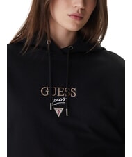 GUESS JEANS DROP BAKER CROP Felpa con cappuccio jetbla - Felpe Donna - 3