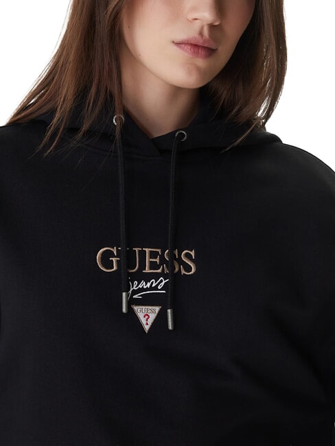 DROP BAKER CROP Felpa con cappuccio jetbla - Felpe Donna