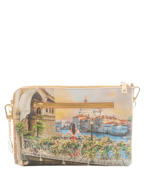 YESBAG Pochette con tracolla metallica flowery canal - Borse Donna