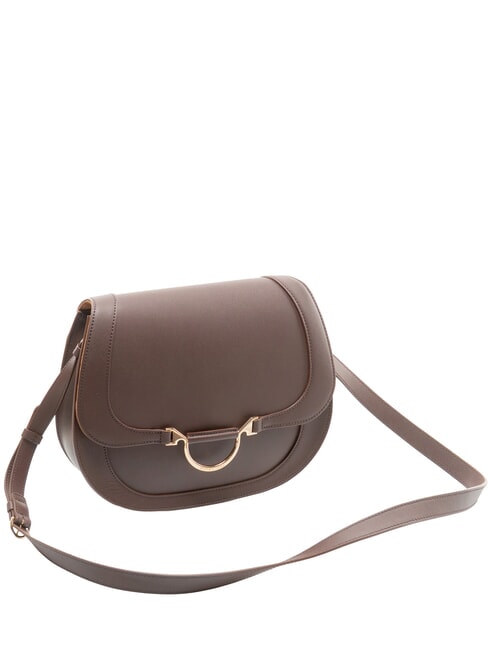 OVAL T Tracolla media con patta cioccolato - Borse Donna