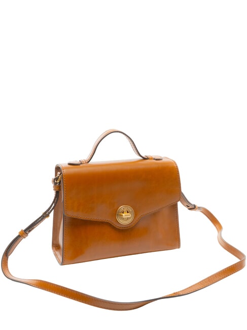 IRENE Borsetta a tracolla, in pelle cognac/oro - Borse Donna