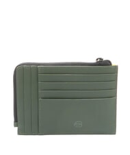 PIQUADRO CORNER SPECIALE GOMMATO Portacard con zip VERDE - Portafogli Uomo - 2