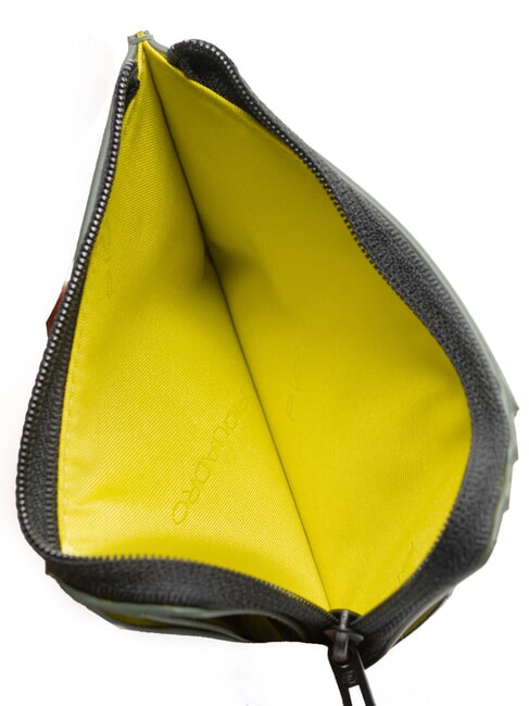 CORNER SPECIALE GOMMATO Portacard con zip VERDE - Portafogli Uomo