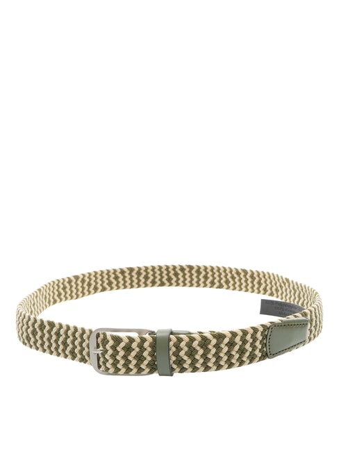 CINTURE COLL.109 Cintura intrecciata elastica VERDE/BEIGE - Cinture