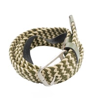 PIQUADRO CINTURE COLL.109 Cintura intrecciata elastica VERDE/BEIGE - Cinture - 4
