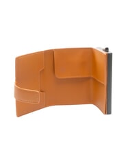 PIQUADRO CORNER SPECIALE GOMMATO Portacarte automatico impermeabile CUOIO - Portafogli Uomo - 3