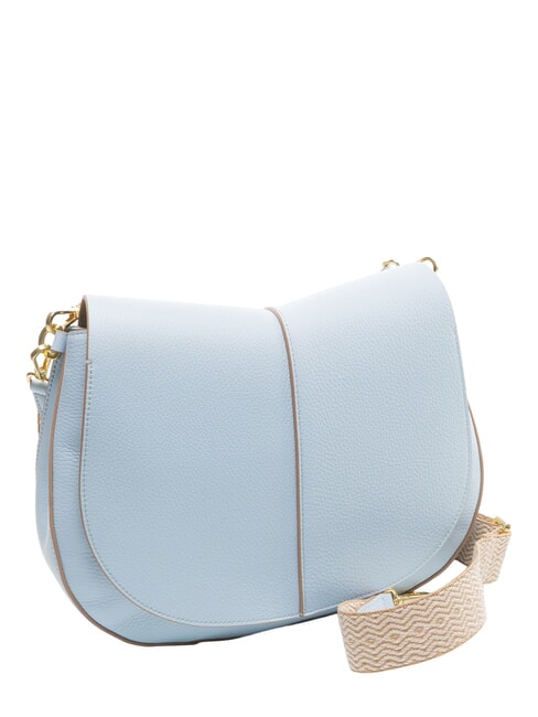 HELENA ROUND Borsa in pelle con tracolla in tessuto oasi - Borse Donna