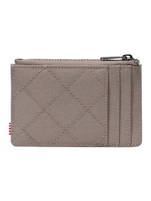 OSCAR Portacarte piatto con zip brindle quilted - Portafogli Uomo