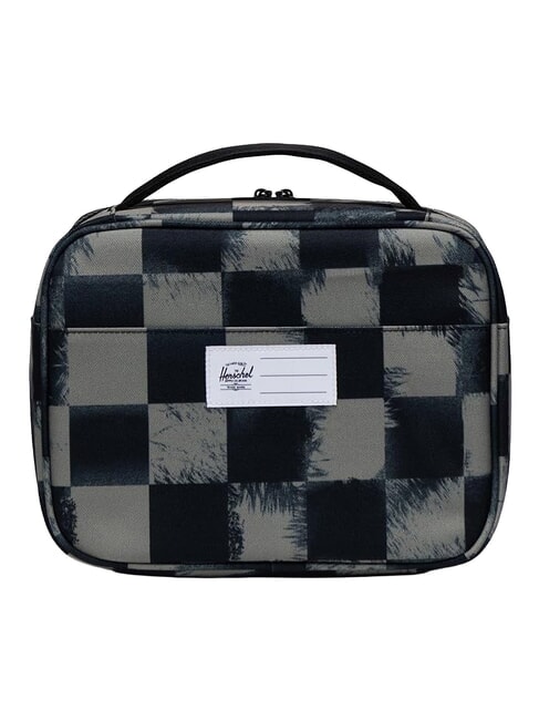 POP QUIZ Borsa porta pranzo termica black stencil checker - Borse e accessori kids