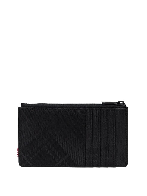 OSCAR Portacarte piatto con portamonete plaid emboss - Portafogli Donna