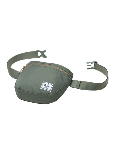 SETTLEMENT Marsupio mini seagrass/white stitch - Marsupi