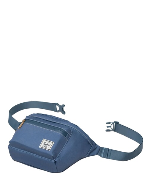 POP QUIZ Marsupio con tasca blue mirage/white stitch - Marsupi
