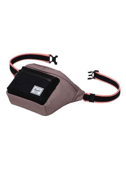 POP QUIZ Marsupio con tasca taupe grey/black/shell pink - Marsupi