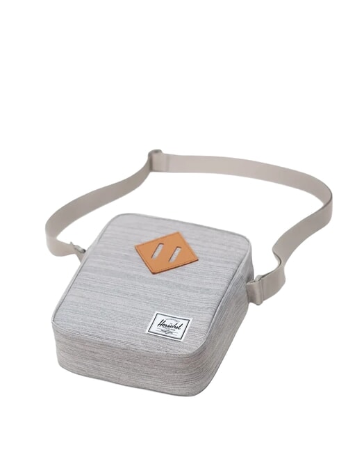 HERITAGE Borsello piccolo LIGHT GREY CROSSHATCH/WHITE RU - Tracolle Uomo