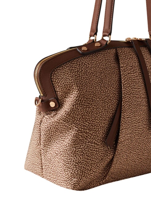 FRAME Borsa bauletto a mano, con tracolla beige brown - Borse Donna