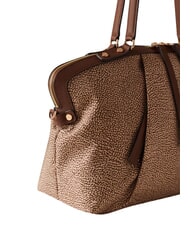 BORBONESE FRAME Borsa bauletto a mano, con tracolla beige brown - Borse Donna - 5