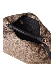 BORBONESE PLIE Borsa hobo a spalla OP/NATURALE/NERO - Borse Donna - 4