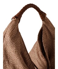 BORBONESE PLIE Borsa hobo media beige brown - Borse Donna - 5
