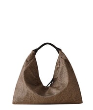 BORBONESE PLIE Borsa hobo media OP/NATURALE/NERO - Borse Donna - 2